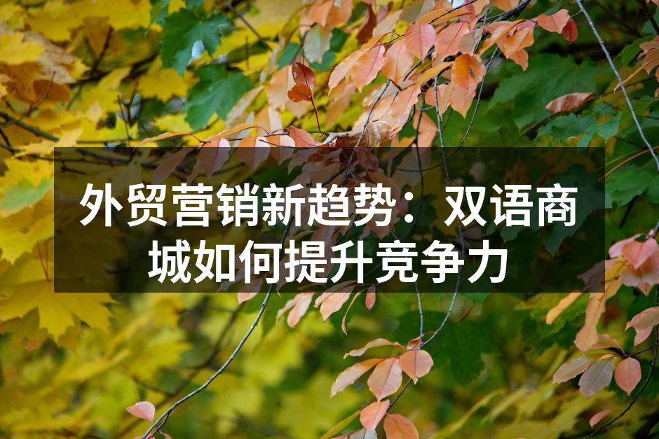 双语商城界面示例